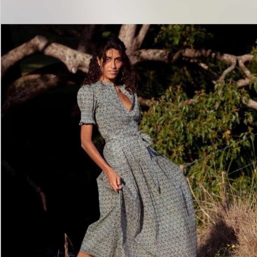 Daughters of India Green Midi Dress